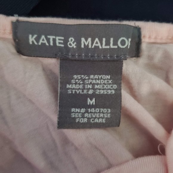 Kate & Mallory Soft Pink Top with Criss-Cross Back, M - Picture 4 of 5